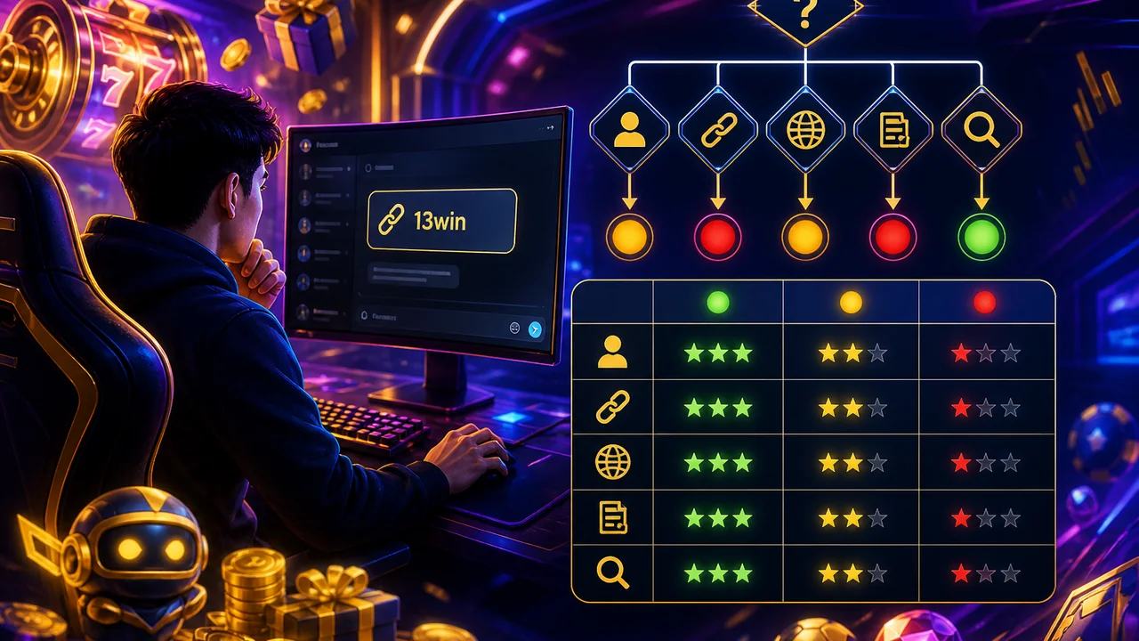 Trước khi mở link nhận thưởng: cách kiểm tra liên kết giả mạo liên quan đến 13win