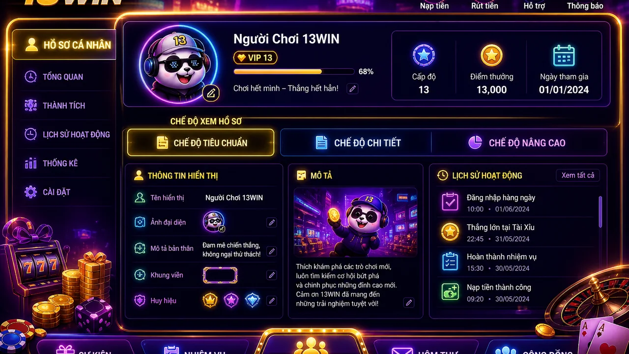 Trước khi chọn tên hiển thị: cách kiểm tra dữ liệu hồ sơ công khai trên 13win