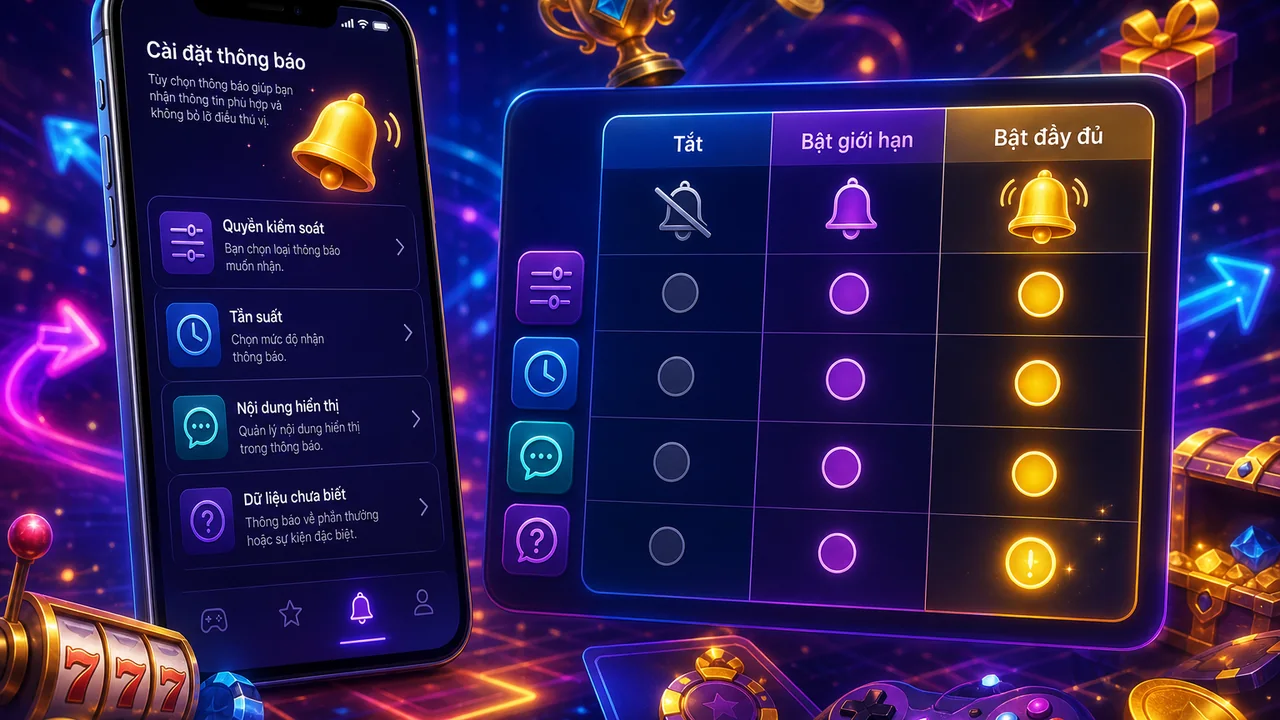 Bật thông báo thế nào cho hợp lý? Ma trận quyền riêng tư khi dùng 13win